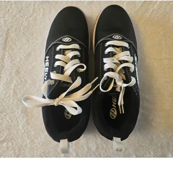 Heelys Men's Pro 20 Canvas Sneakers Black White Size 9 No Wheels EUC - Picture 6 of 10